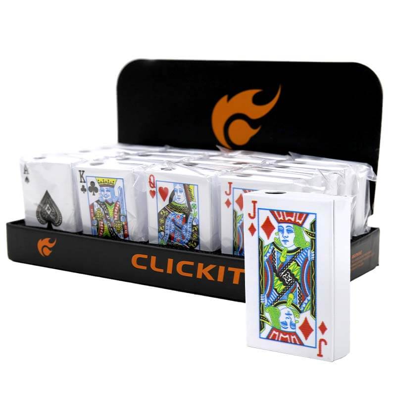 Clickit Windproof Poker Lighters (GH-9289) | 20 Count Display product image
